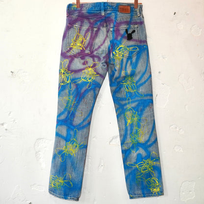 SKOLOCT SPRAY PAINTED JEANS - 29