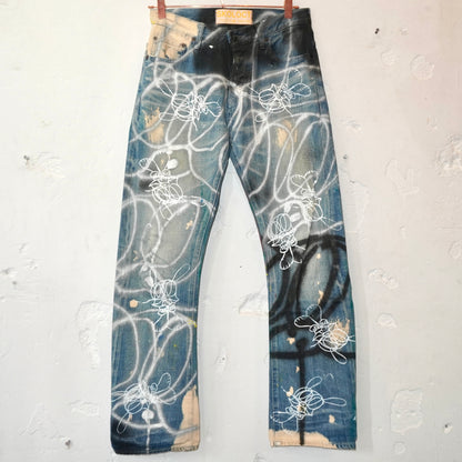 SKOLOCT SPRAY PAINTED JEANS - 29