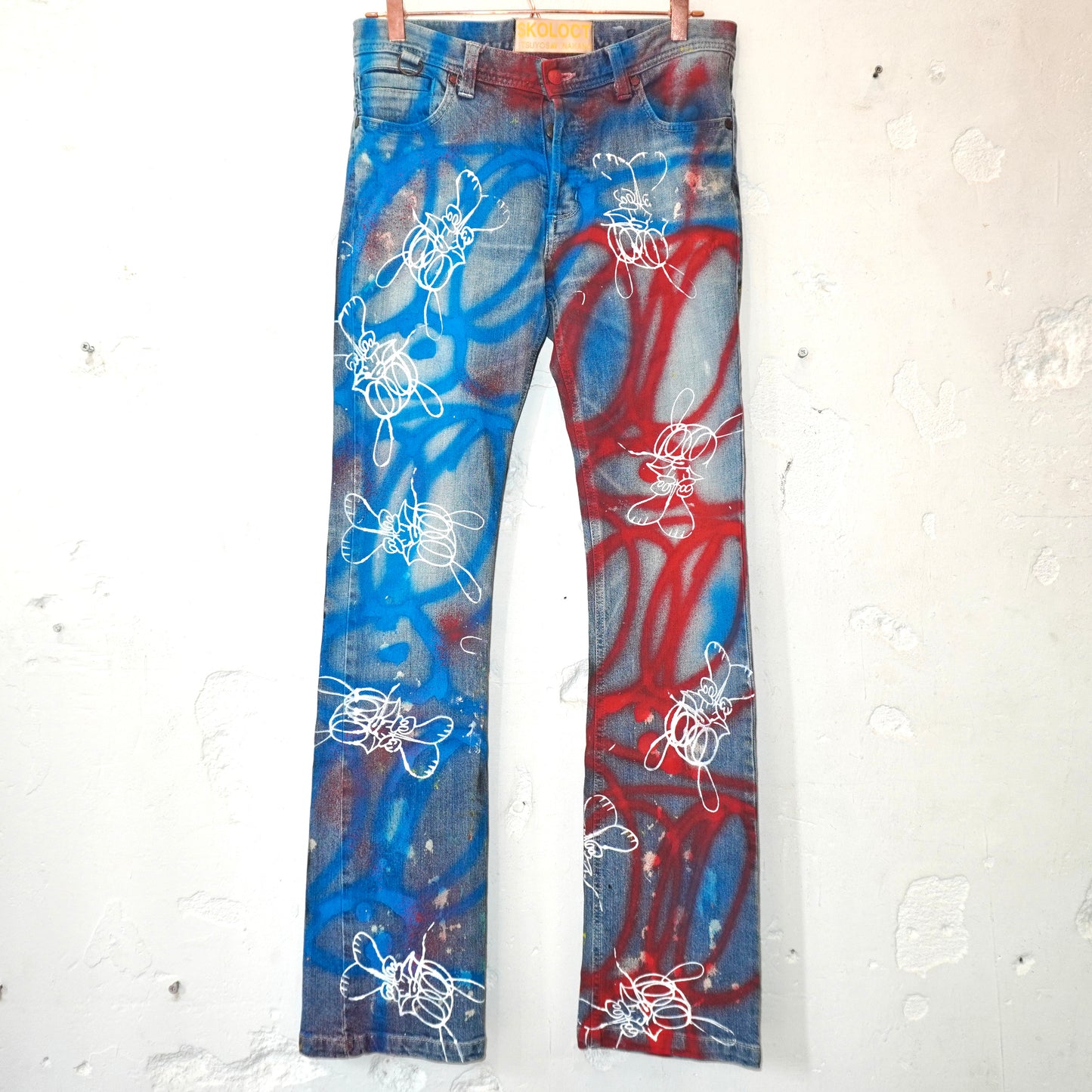 SKOLOCT SPRAY PAINTED JEANS - 30