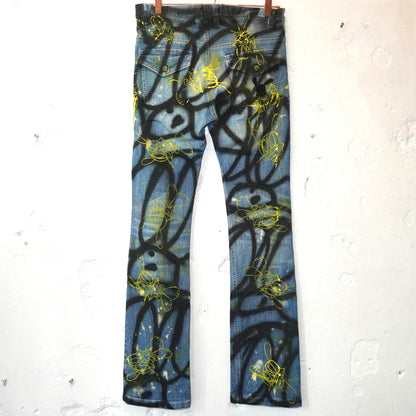 SKOLOCT SPRAY PAINTED JEANS - 30
