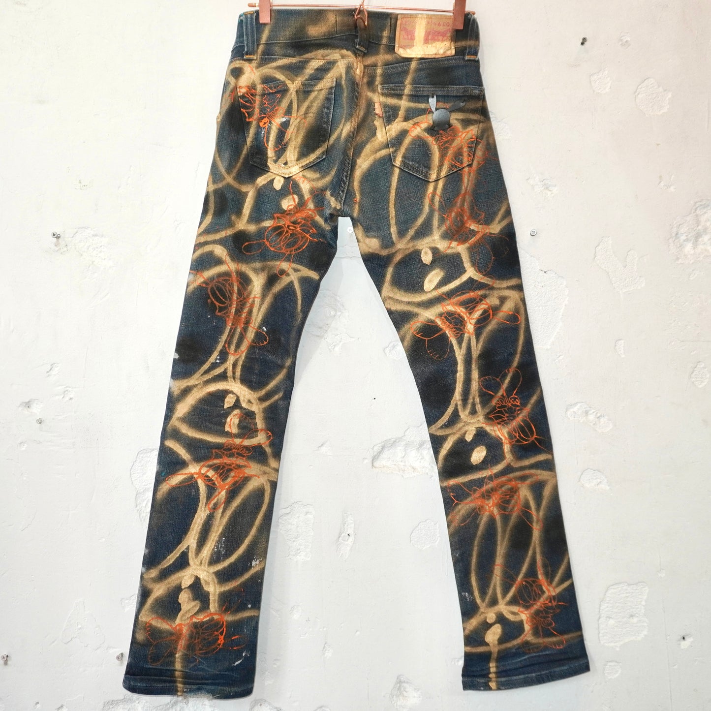 SKOLOCT SPRAY PAINTED JEANS - 31