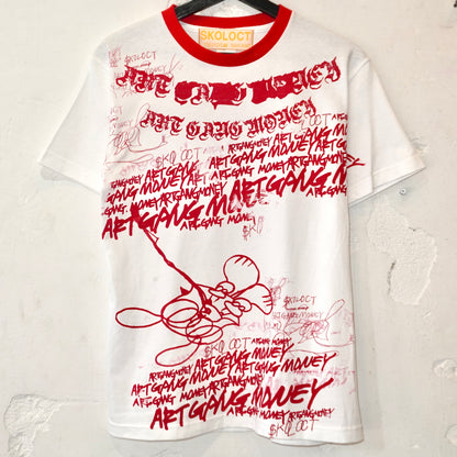 SKOLOCT SLOGAN PRINT T-SHIRT (RED)