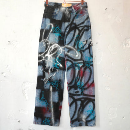 SKOLOCT SPRAY PAINTED JEANS - 27