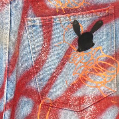 SKOLOCT SPRAY PAINTED JEANS - 27