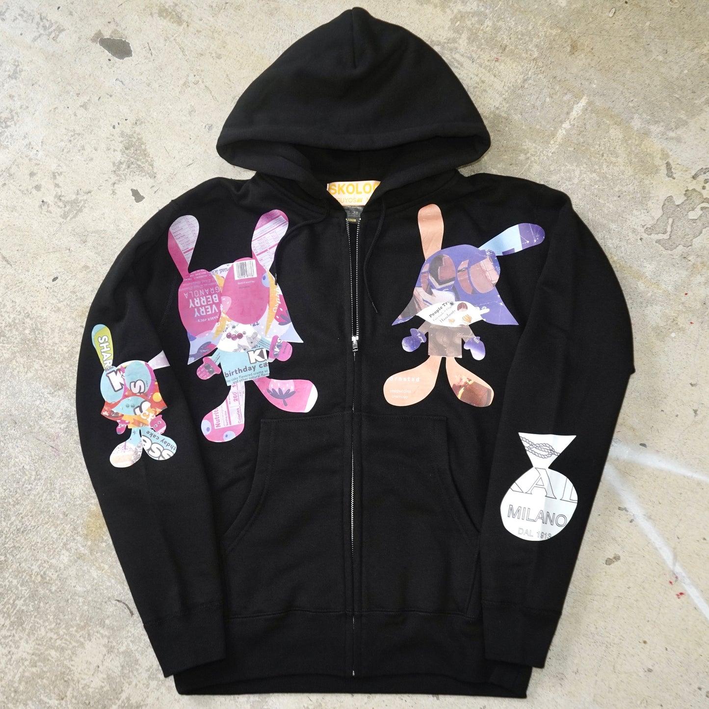 SKOLOCT MUNCHIE WORK ZIP HOODIE (BLACK)