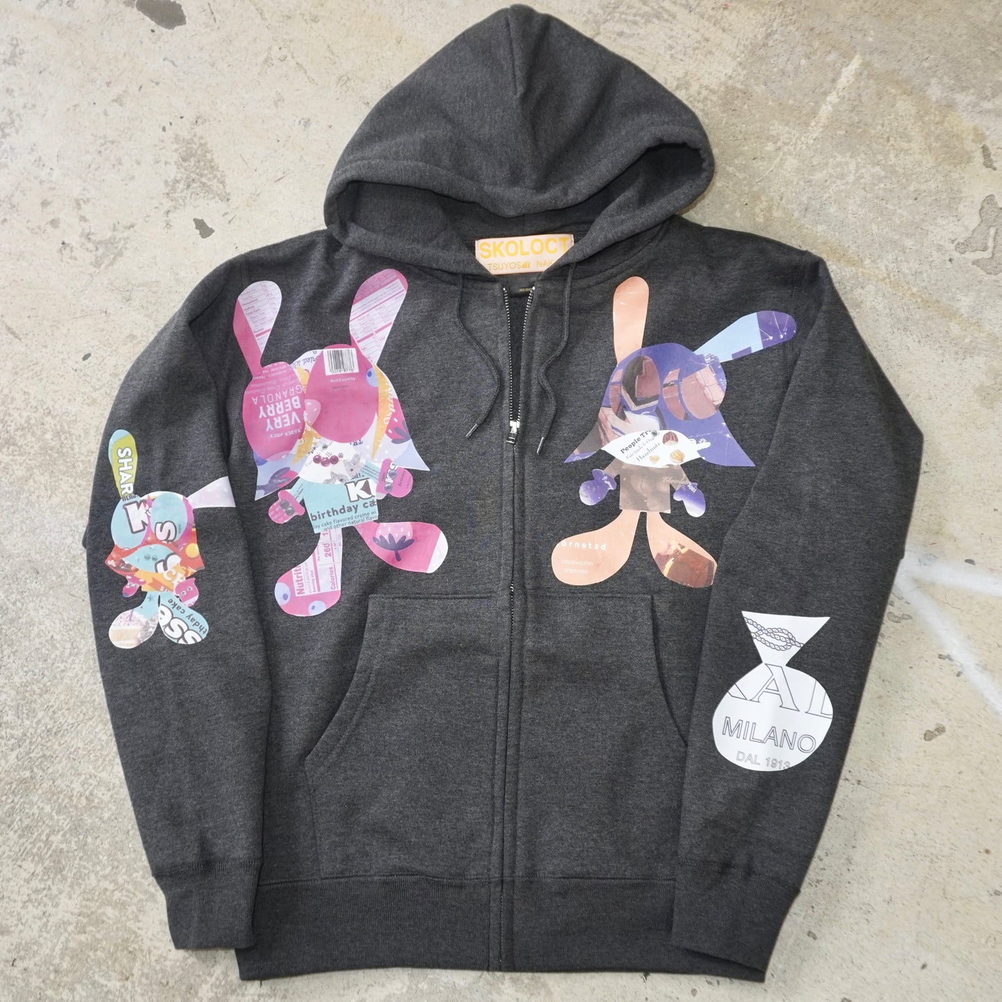 SKOLOCT MUNCHIE WORK ZIP HOODIE (GRAY)