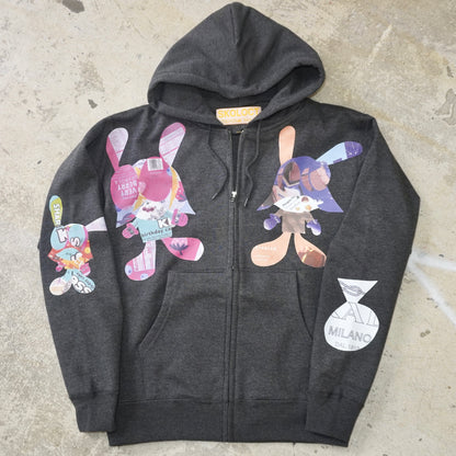 SKOLOCT MUNCHIE WORK ZIP HOODIE (GRAY)