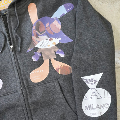 SKOLOCT MUNCHIE WORK ZIP HOODIE (GRAY)
