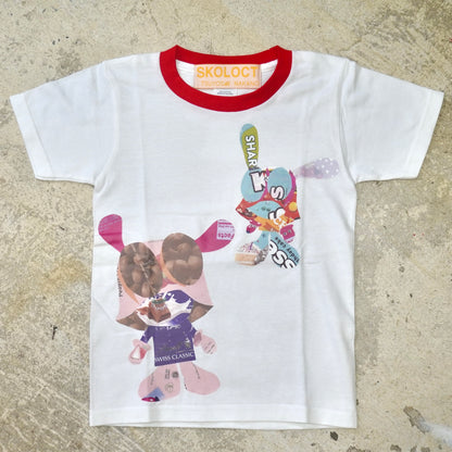 SKOLOCT MUNCHIE WORK MINI T-SHIRT (RED COLLAR)