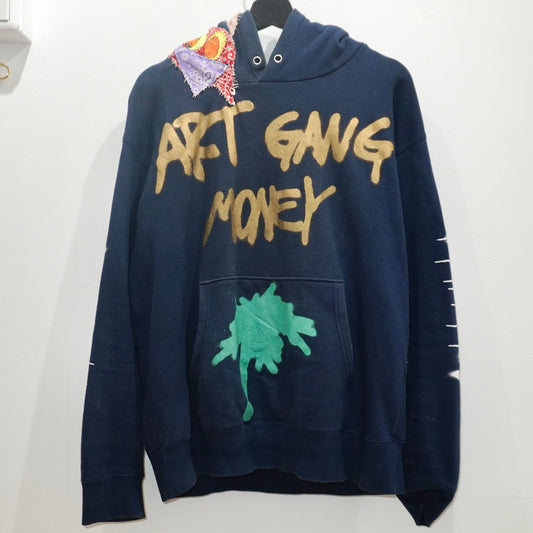 SKOLOCT PALM SLOGAN PATCH WORK HOODIE