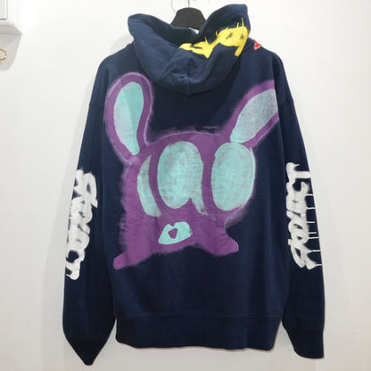 SKOLOCT PALM SLOGAN PATCH WORK HOODIE