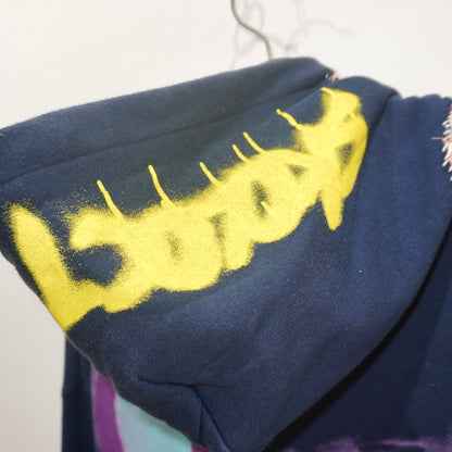 SKOLOCT PALM SLOGAN PATCH WORK HOODIE