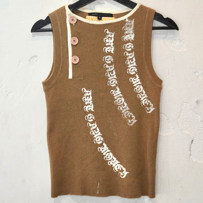 SKOLOCT FINGER SLOGAN REMAKE TANK TOP (S)