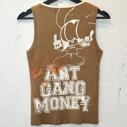 SKOLOCT FINGER SLOGAN REMAKE TANK TOP (S)