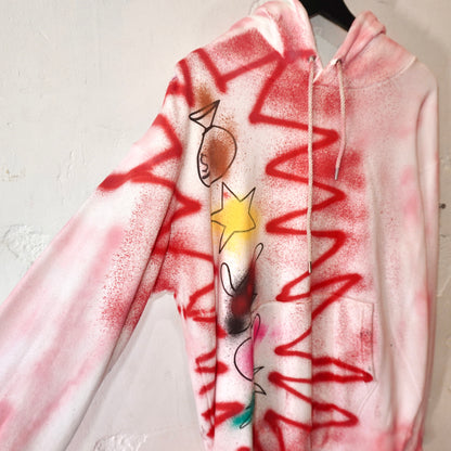 SKOLOCT SPRAY PAINTED REMAKE HOODIE (XL)
