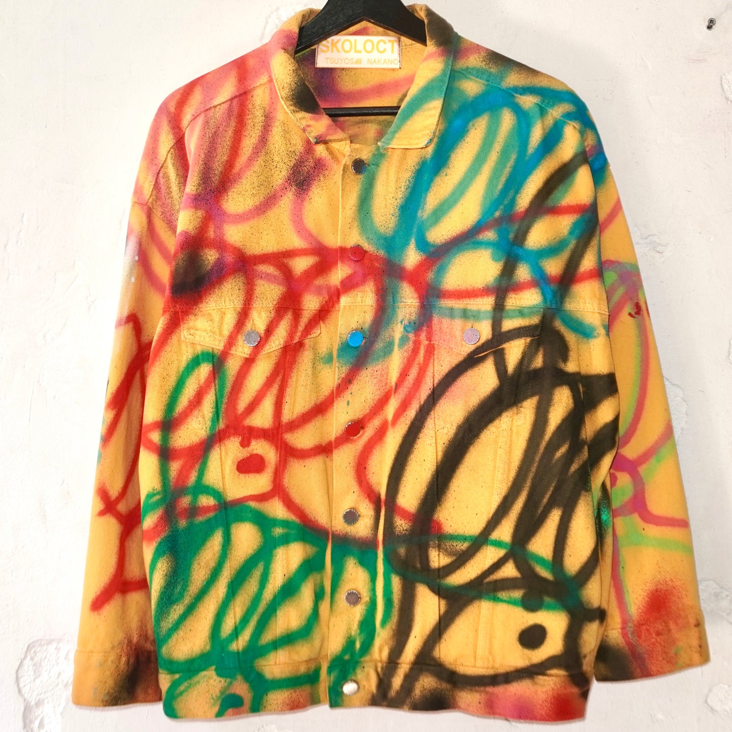 SKOLOCT SPRAY PAINTED REMAKE DENIM JACKET