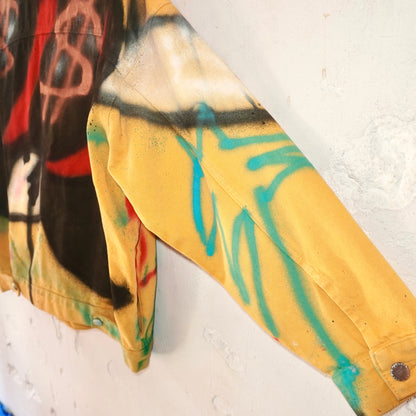 SKOLOCT SPRAY PAINTED REMAKE DENIM JACKET