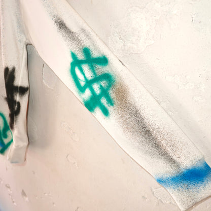 SKOLOCT SPRAY PAINTED REMAKE HOODIE (L)