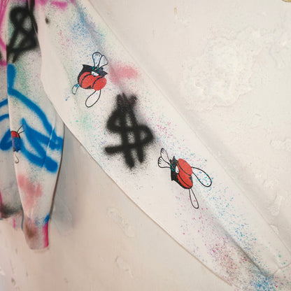 SKOLOCT SPRAY PAINTED REMAKE HOODIE (M)