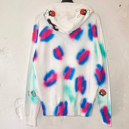 SKOLOCT SPRAY PAINTED REMAKE HOODIE (M)