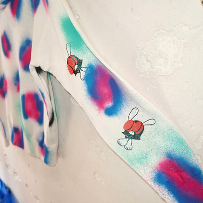 SKOLOCT SPRAY PAINTED REMAKE HOODIE (M)