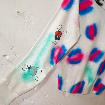 SKOLOCT SPRAY PAINTED REMAKE HOODIE (M)