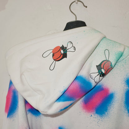 SKOLOCT SPRAY PAINTED REMAKE HOODIE (M)