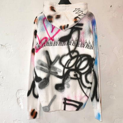 SKOLOCT SPRAY PAINTED REMAKE HOODIE (L)