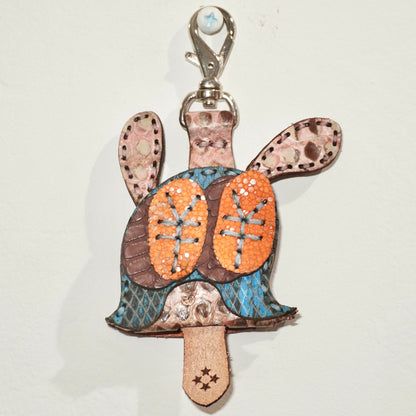 LEATHER KEY COVER - ¥EN EYES/PYTHON