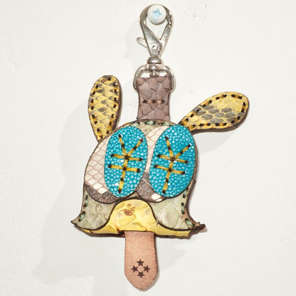 LEATHER KEY COVER - ¥EN EYES/PYTHON