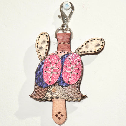 LEATHER KEY COVER - ¥EN EYES/PYTHON