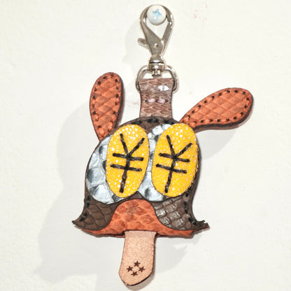 LEATHER KEY COVER - ¥EN EYES/PYTHON
