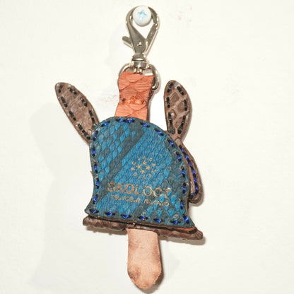 LEATHER KEY COVER - SPIRAL EYES/PYTHON
