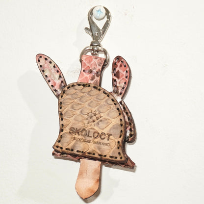 LEATHER KEY COVER - SPIRAL EYES/PYTHON