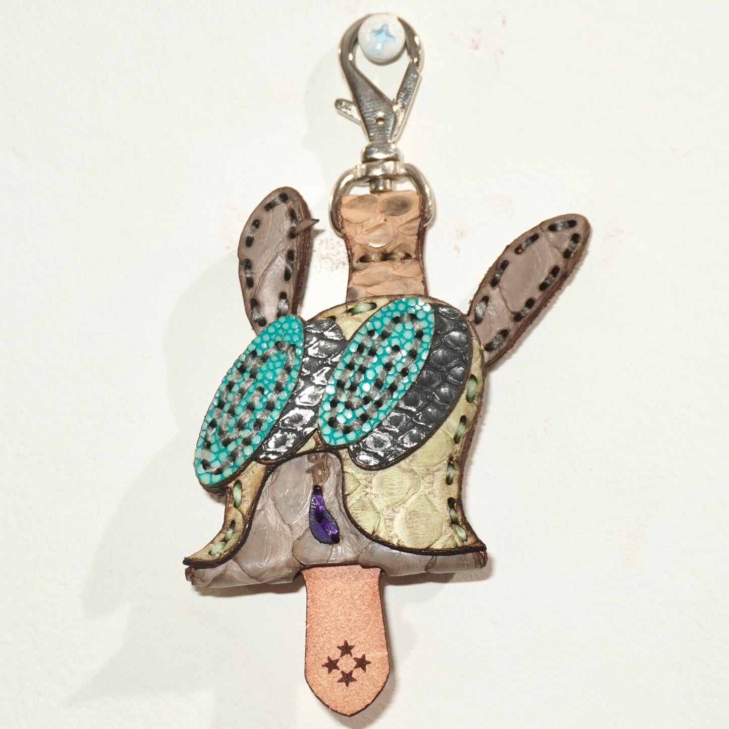 LEATHER KEY COVER - SPIRAL EYES/PYTHON