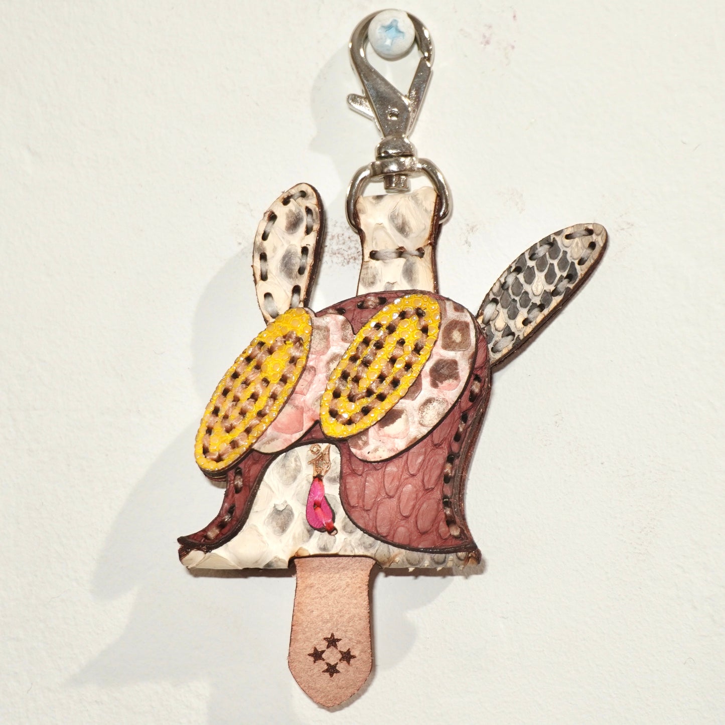 LEATHER KEY COVER - SPIRAL EYES/PYTHON