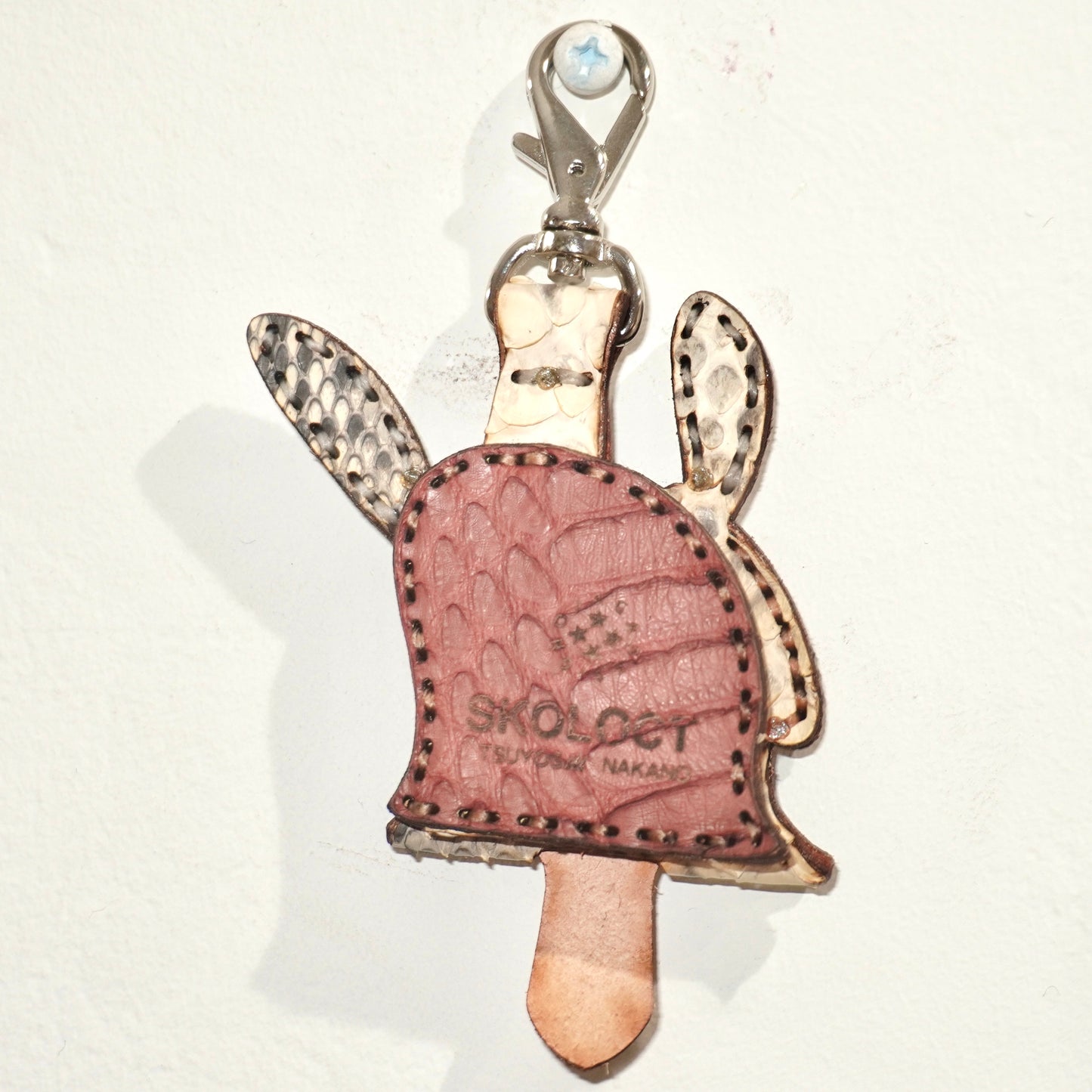 LEATHER KEY COVER - SPIRAL EYES/PYTHON