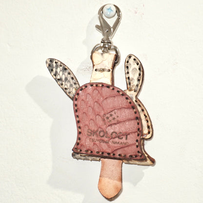 LEATHER KEY COVER - SPIRAL EYES/PYTHON