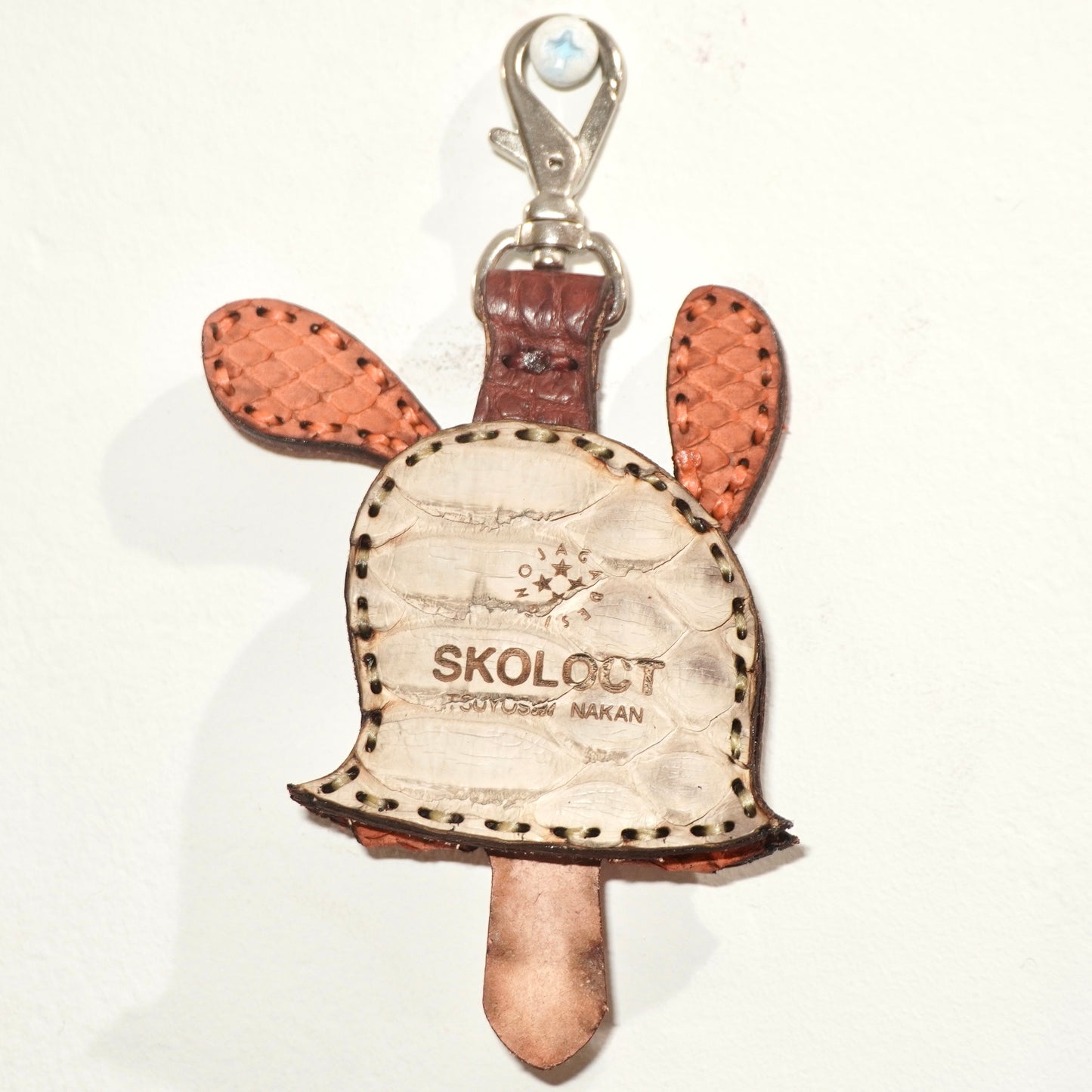 LEATHER KEY COVER - DOLLAR EYES/PYTHON