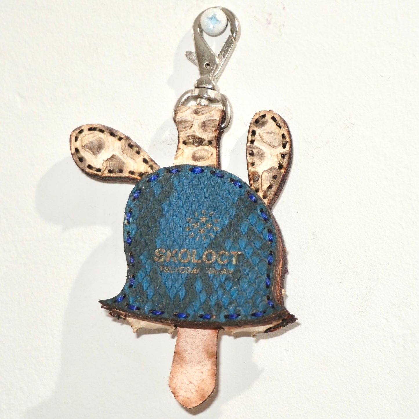 LEATHER KEY COVER - DOLLAR EYES/PYTHON