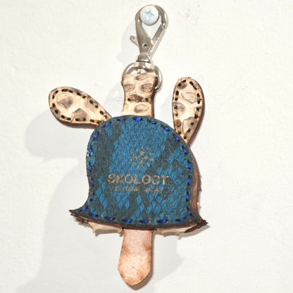 LEATHER KEY COVER - DOLLAR EYES/PYTHON