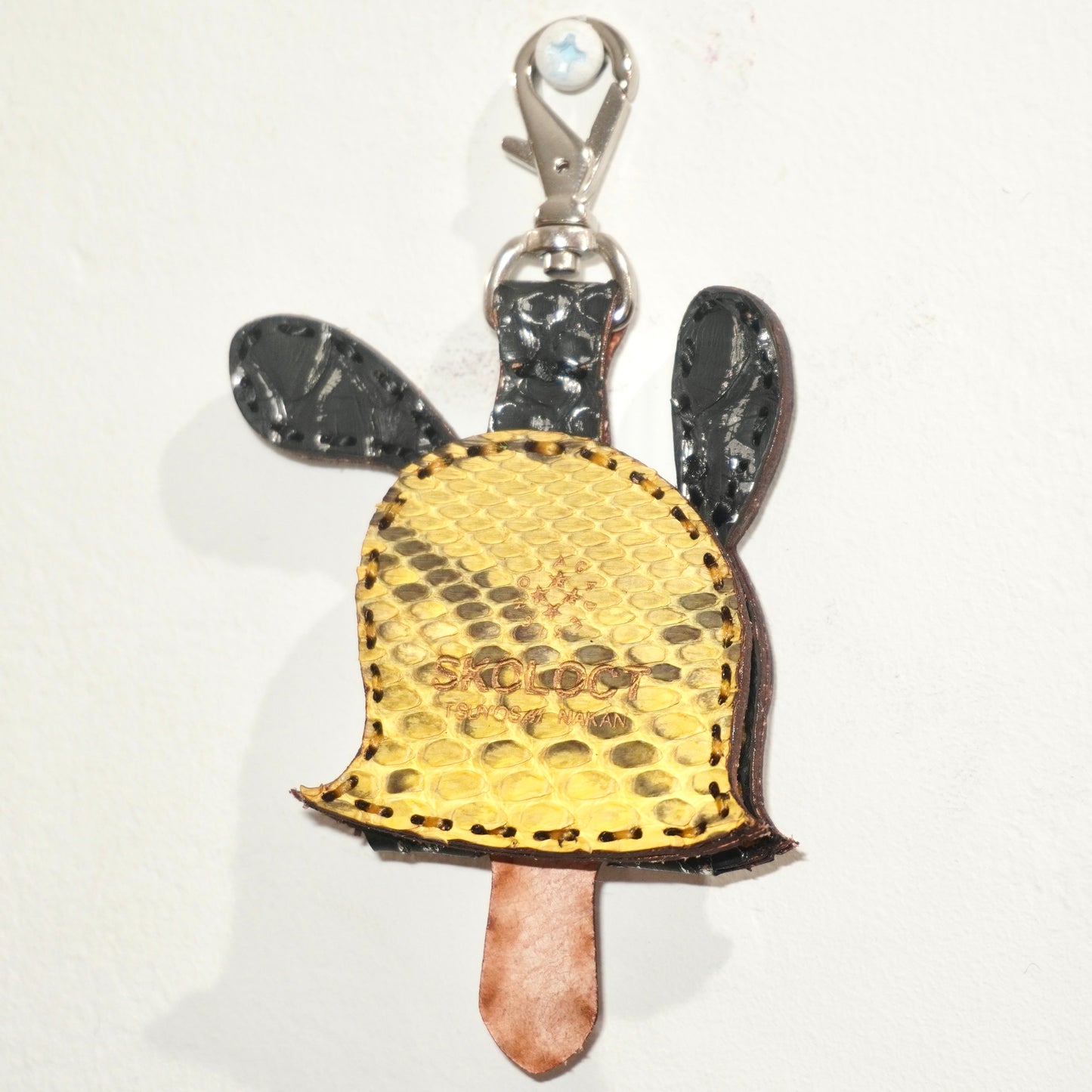 LEATHER KEY COVER - DOLLAR EYES/PYTHON