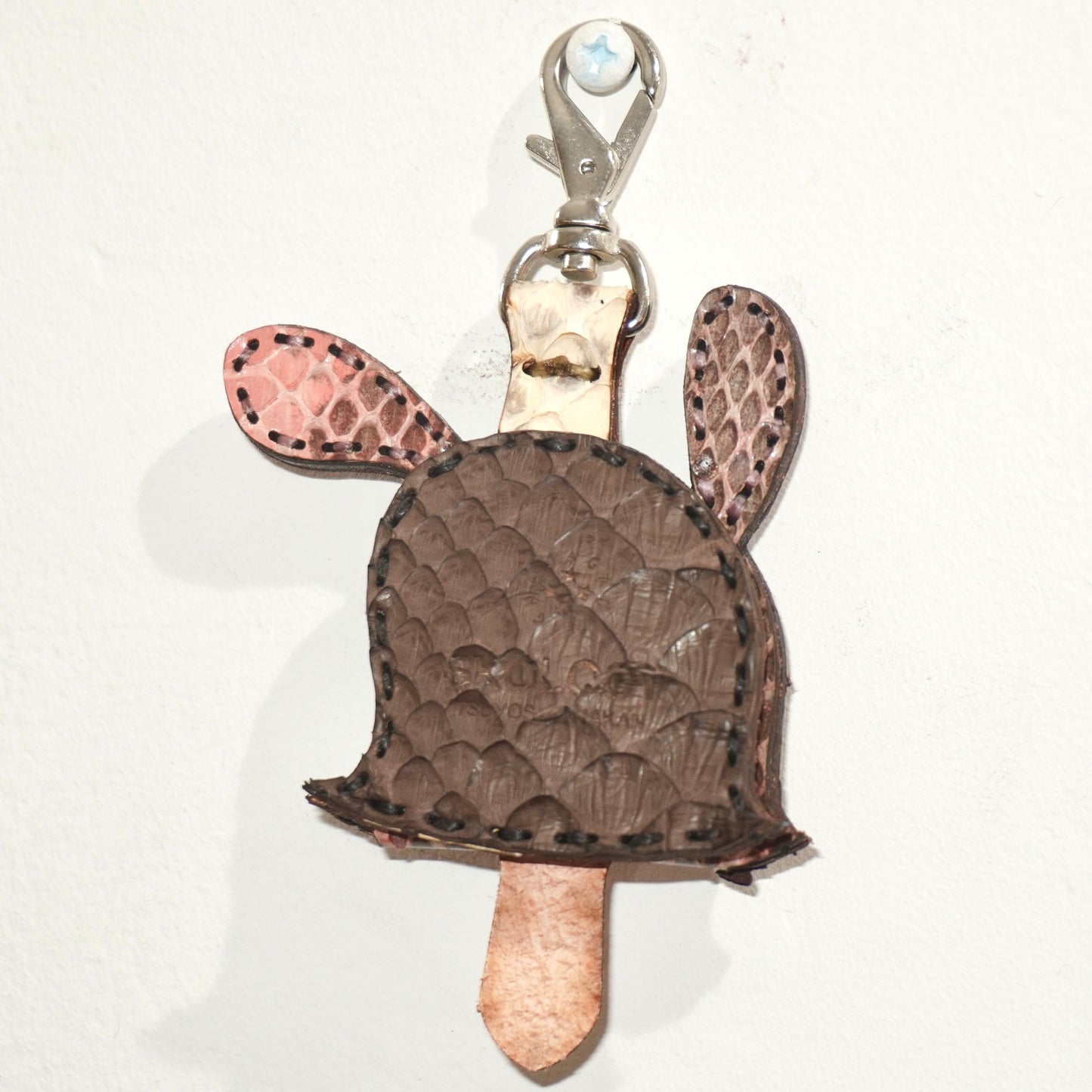 LEATHER KEY COVER - DOLLAR EYES/PYTHON