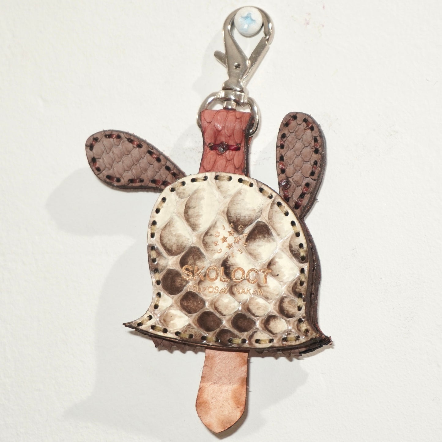 LEATHER KEY COVER - DOLLAR EYES/PYTHON