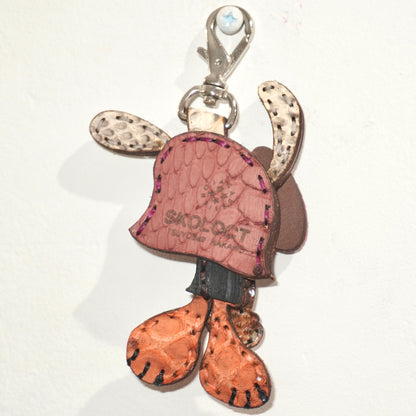 LEATHER KEYCHAIN "FINGER" - PYTHON