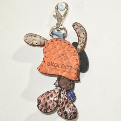LEATHER KEYCHAIN "FINGER" - PYTHON