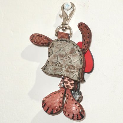 LEATHER KEYCHAIN "FINGER" - PYTHON