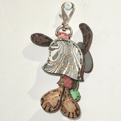 LEATHER KEYCHAIN "FINGER" - PYTHON