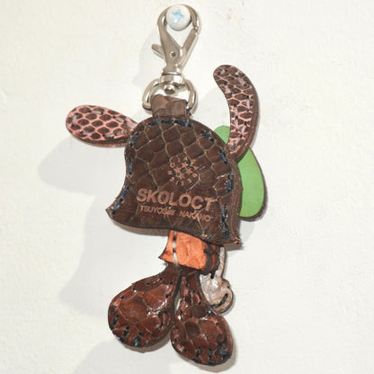 LEATHER KEYCHAIN "FINGER" - PYTHON