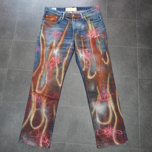 SKOLOCT SPRAY PAINTED JEANS-31